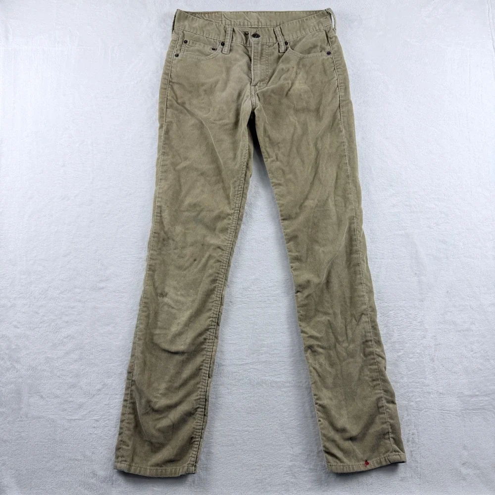 Levi's 511 Slim Fit Corduroy Pants Khaki Tan W30 L32